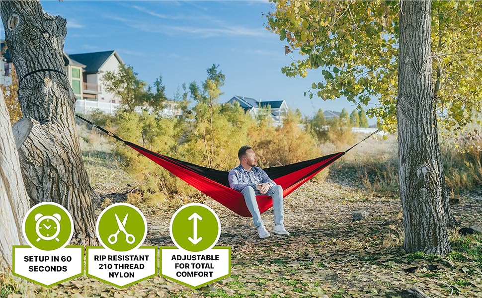 MalloMe Camping Hammock with Straps Hammocks Portable