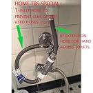 Toilet Hose Extension 6” , 7/8 Male To 7/8 Female