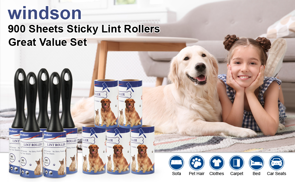 Great Value Set--Windson 900 Sheets Sticky Lint Rollers