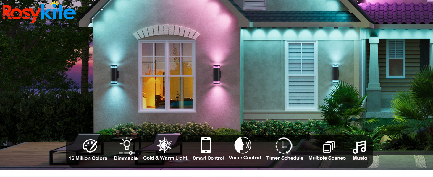 rgb house lights outdoor