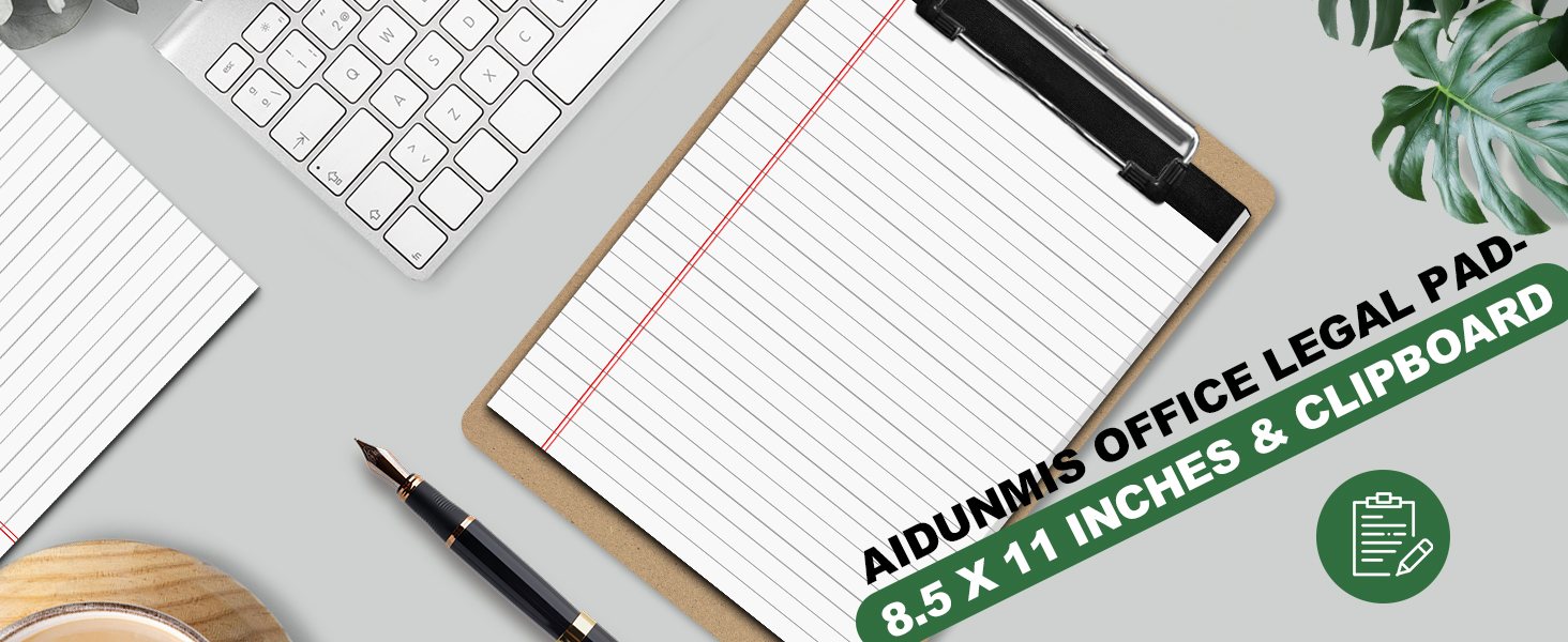 3 Pack Legal Pads 8.5 x 11 White Notepads Paper Tablets
