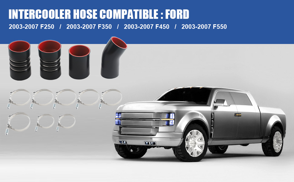 Turbo intercooler piping Boots Clamps Kit Intercooler Hose