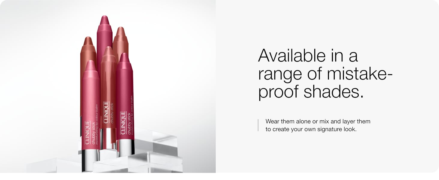 Text reads 'Available in a range of mistake-proof shades.' Product advertisement shows lipstick or cosmetic items in various red shades.