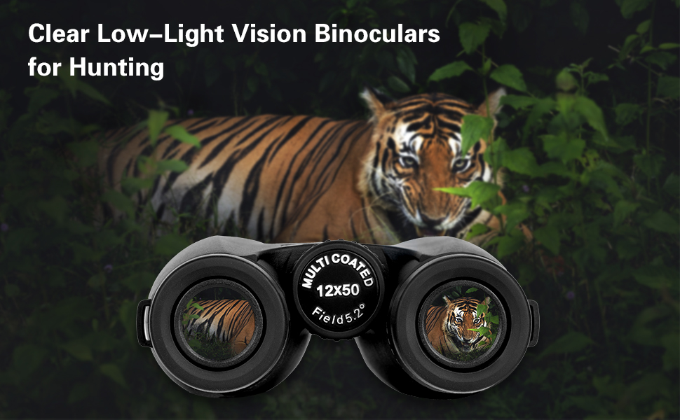 Waterproof HD Binoculars Telescope with Low Light Night Vision for Hunting Bird Watching
