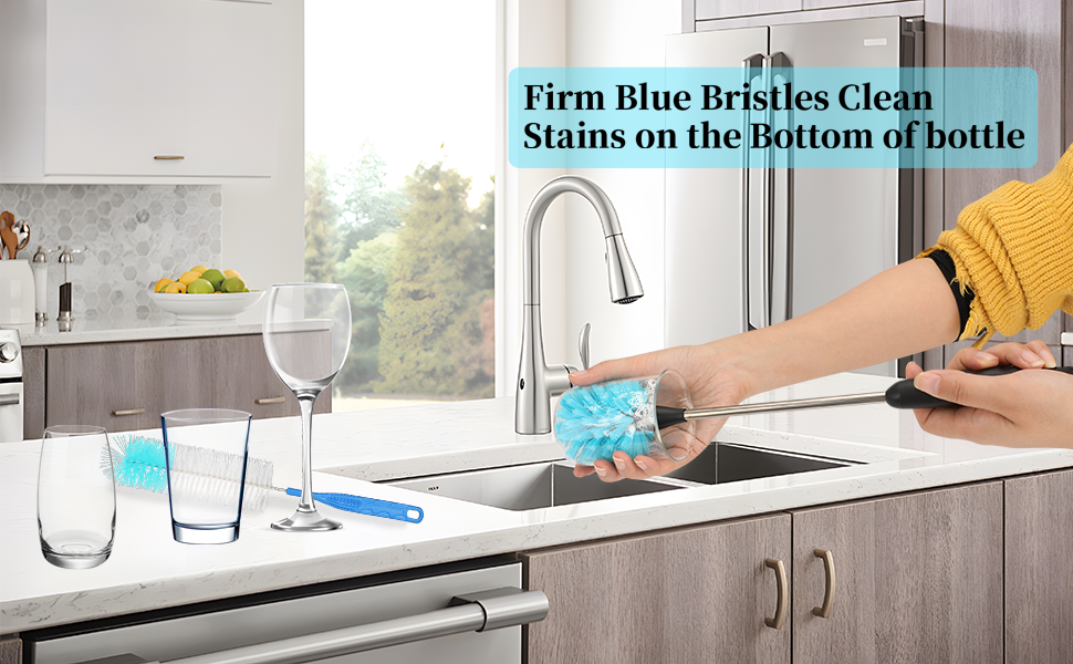 AnDocK 6 Pack Bottle Brush Narrow Neck Cleaning Set, Long