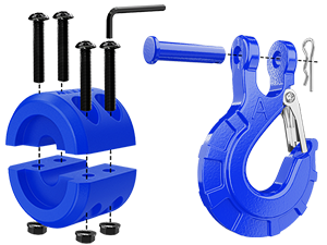 3/8 inch Grade 70 Winch Hook Blue