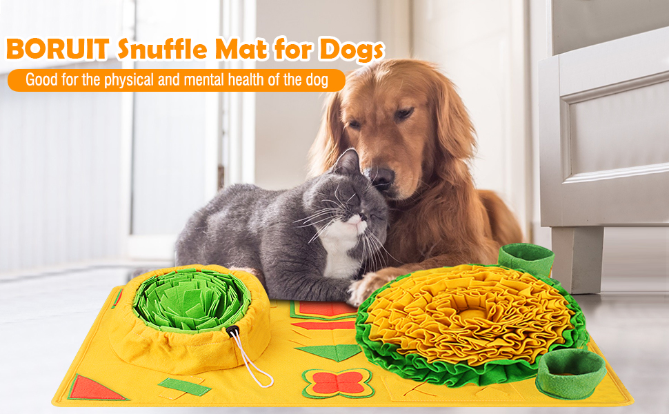 BORUiT Snuffle Mat for Large Dogs,9 Training Elements Interactive