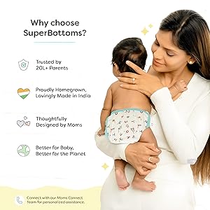 Koochie-Koo Cotton Diapers L Size Langots For New Born 9-12 months for Baby