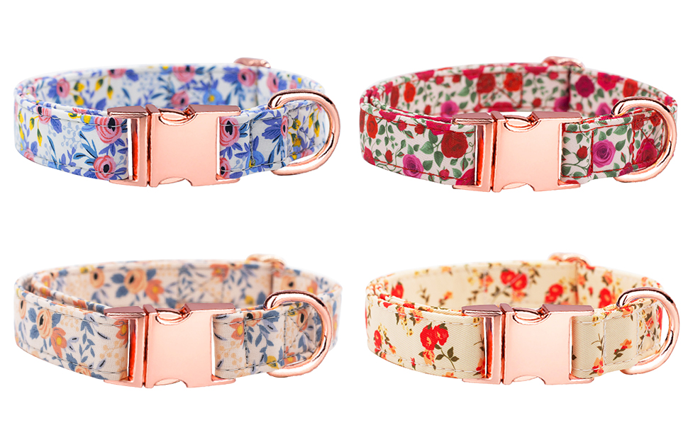 HSIGIO Dog Collar and Leash Set Girls Adjustable Puppy