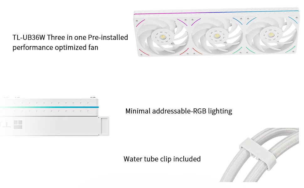 Thermalright Wonder Vision 360 UB ARGB White CPU AIO Cooler 2K 60HZ Curved Screen 3D with 2400x1080 Resolution for AM4/AM5,Intel LGA1851/1700,6.67 17 WV360 UB WHITE ARGB