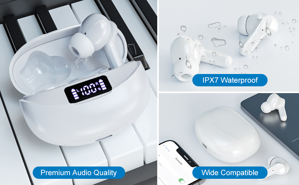 earphones with IPX7 waterproof