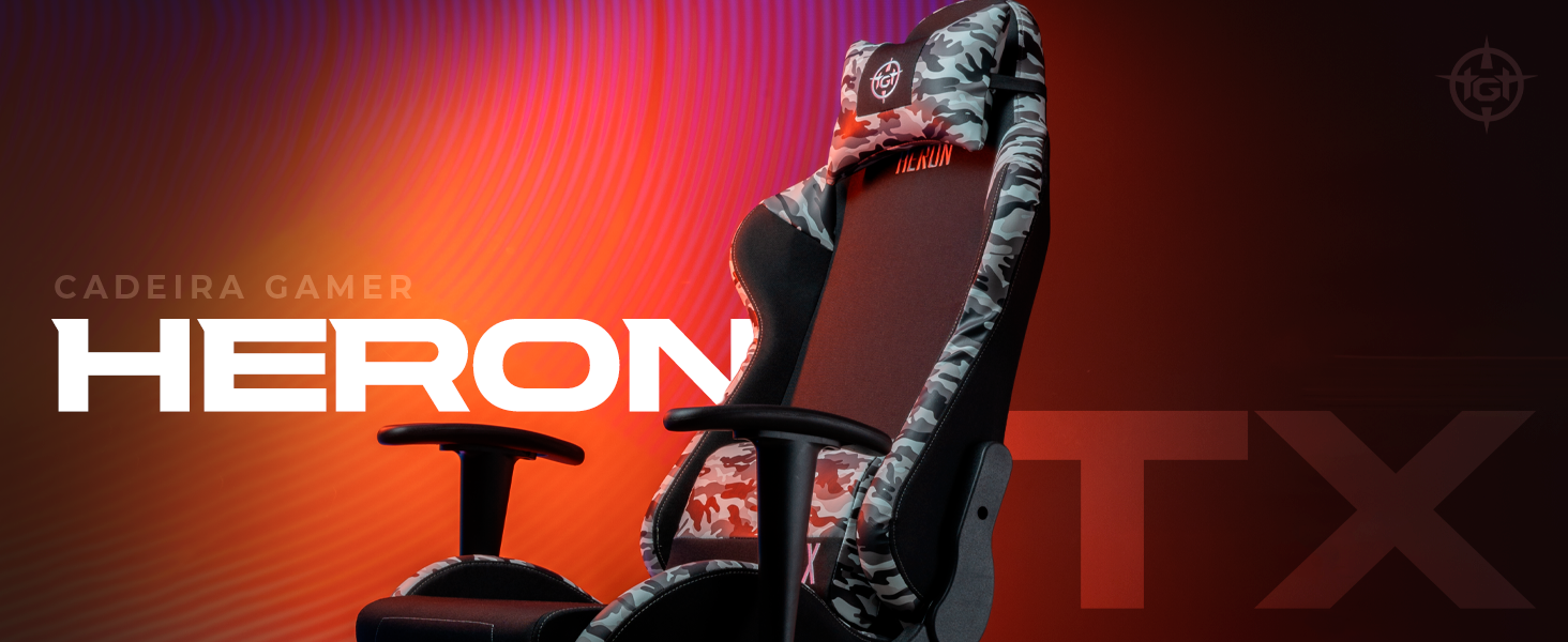 Cadeira Gamer TGT Heron TX Tecido, Camuflado