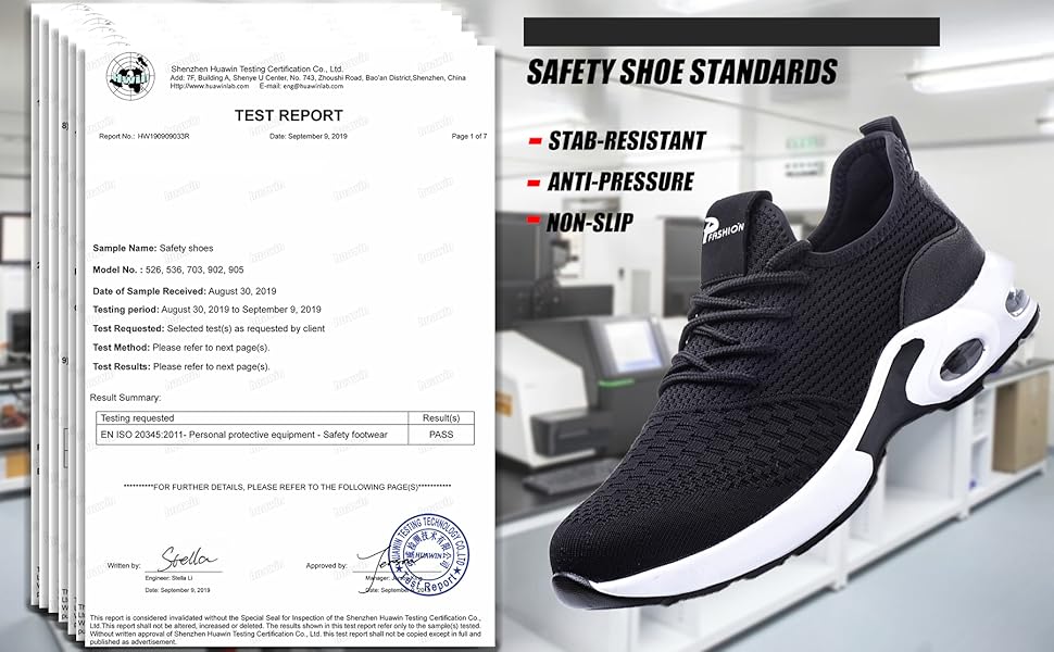 LIWEGHT Steel Toe Sneakers 