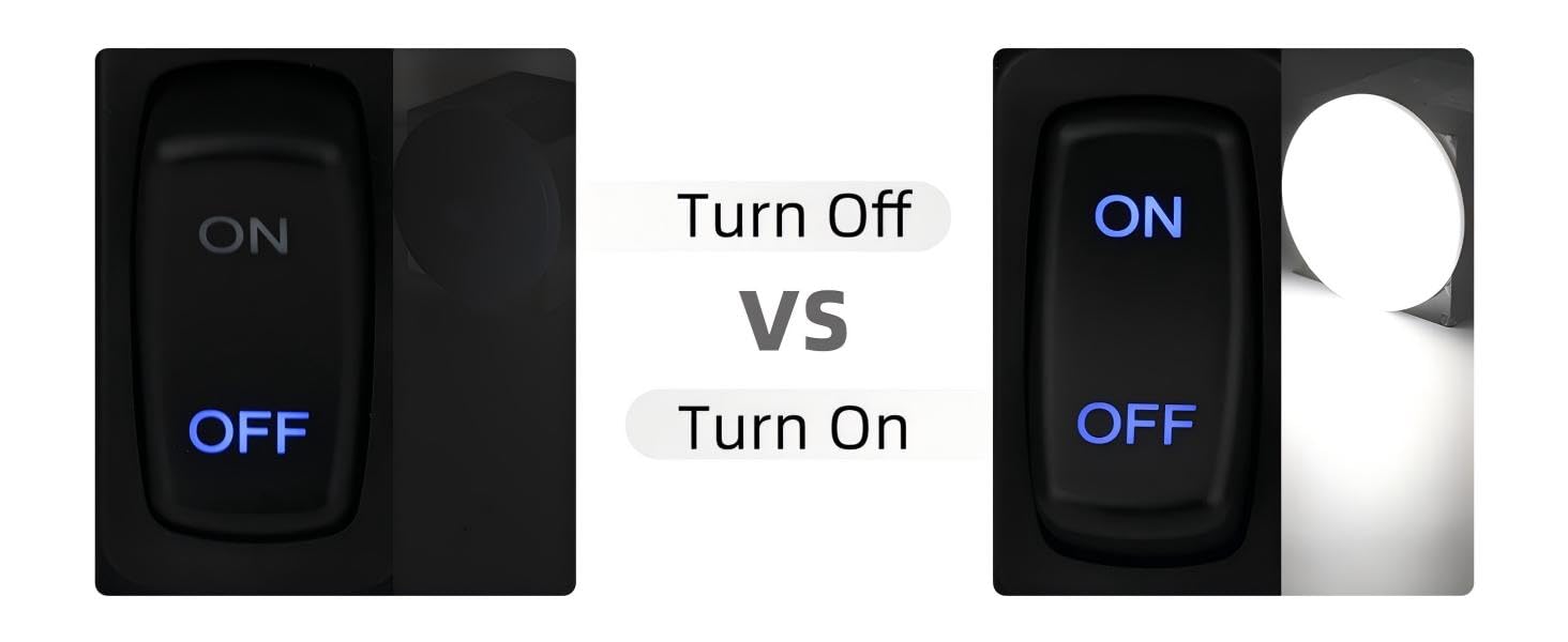 ULITECO Rocker Switch Panel, 1 Gang Toggle Switch Panel 12V