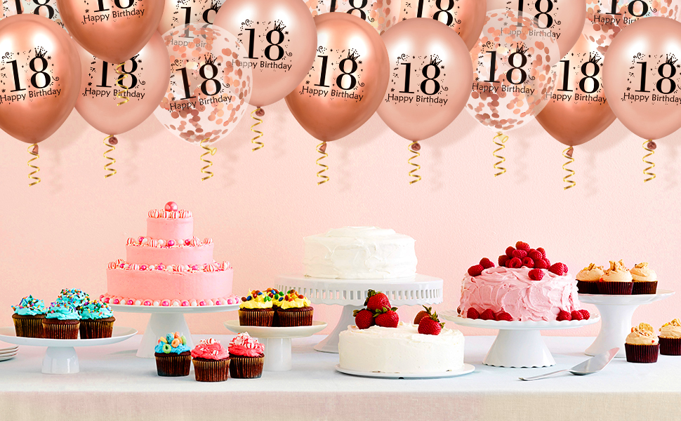 Rose Gold Birthday Balloons