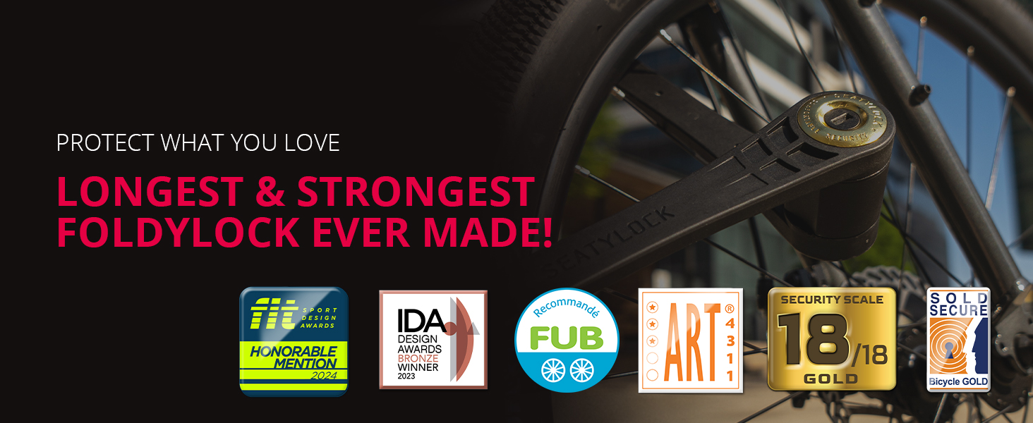 Seatylock Foldylock Elite,Strongest Largest Folding Lock Ever Made,bike locks heavy duty anti theft