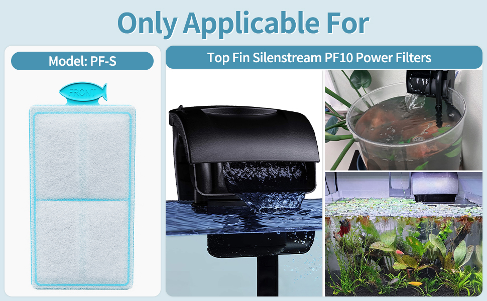 Pawfly 6 Pack PFS Filter Cartridges Refill for Top Fin