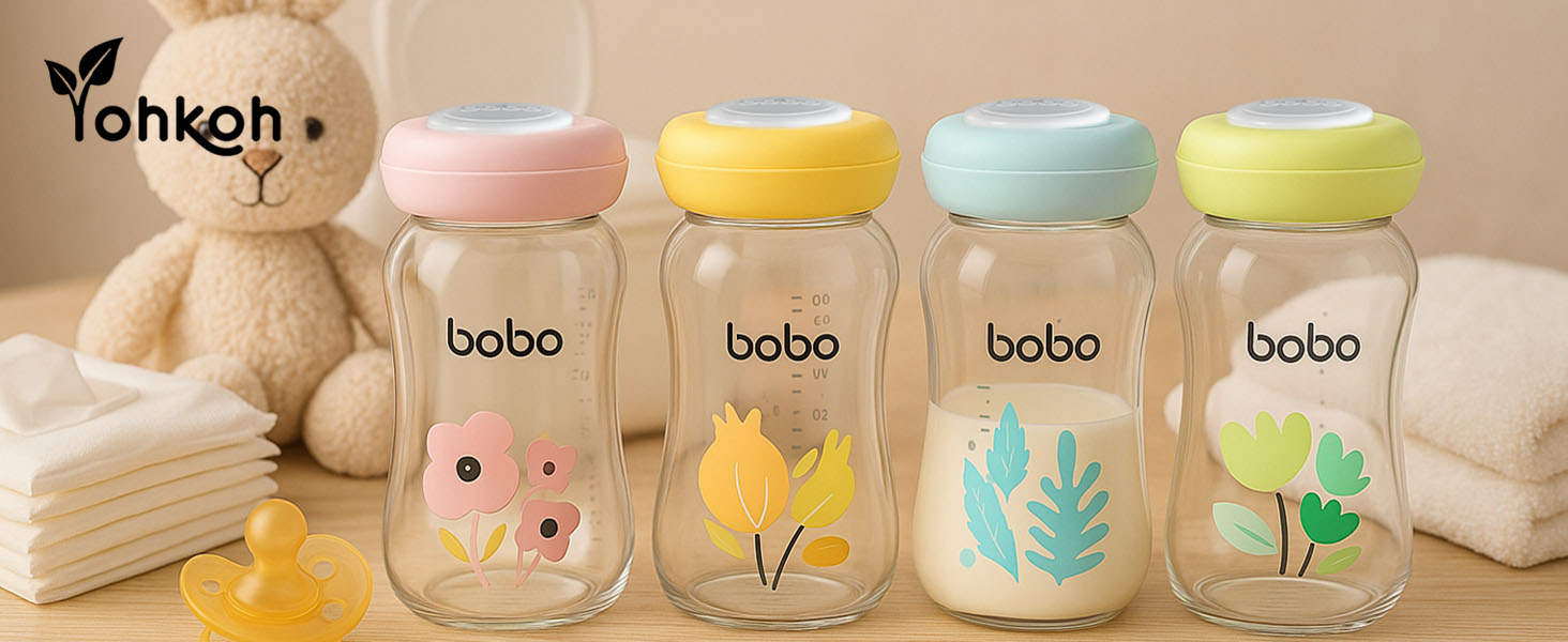 Glass Breast Milk Storage Bottles