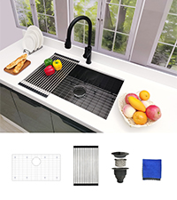 30 Inch Undermount Kitchen Sink - Delironexu 16G Stainless
