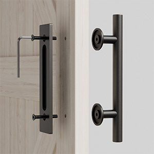 Heavy Duty Pull and Flush Door Handle Set
