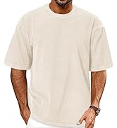 Oversized Tshirts for Men Short Sleeve Vintage Washed Basic Loose Tees