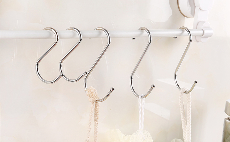 S Hooks 10 Pack 4.5 Inch S Hanging Hooks Metal S Hooks for Hanging Pots
