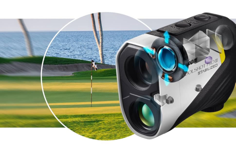 Nikon COOLSHOT Pro III Stabilized Golf Laser Rangefinder