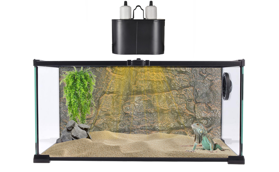 Dual Reptile Light Fixture Terrarium Heat Lamps Deep Lamp