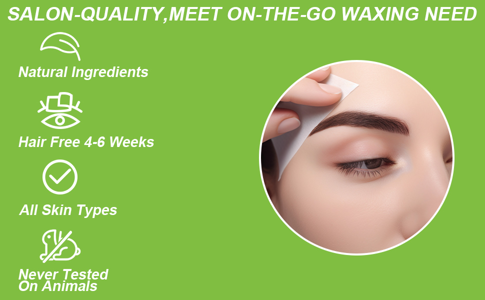 Charmonic Facial Wax Strips60 Strips, Waxing Kit for Women's Face Hair Removal