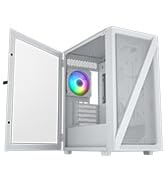 Vetroo M05 Micro ATX Computer PC Case with Door Open Tempered Glass Side Panel & Mesh Front Panel...