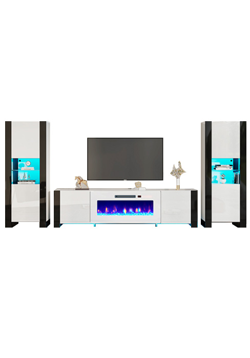 fireplace tv stand set