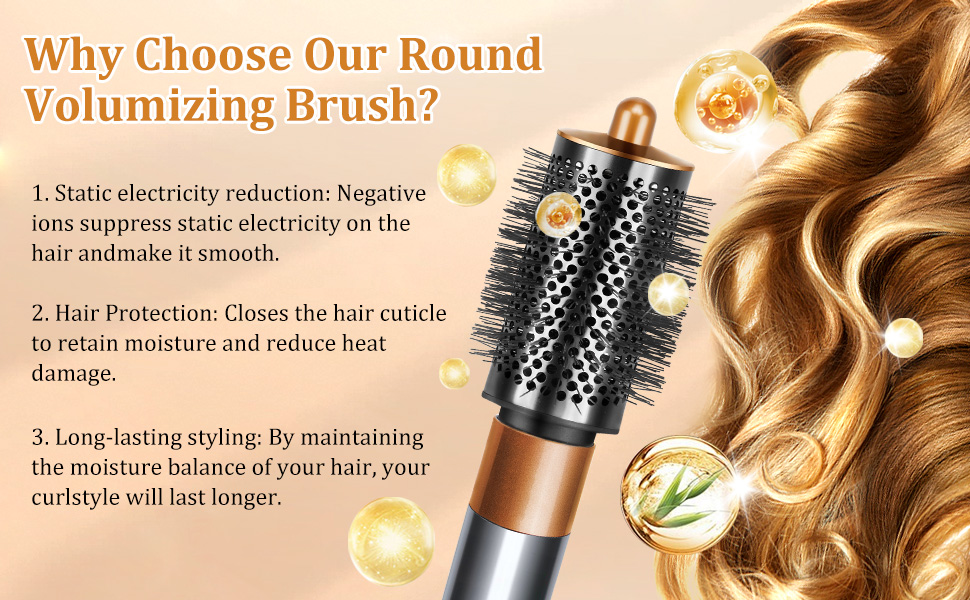 Opgewaardeerde grote ronde volumizing borstel voor Dyson Airwrap HS05/HS01 Multi-Styler