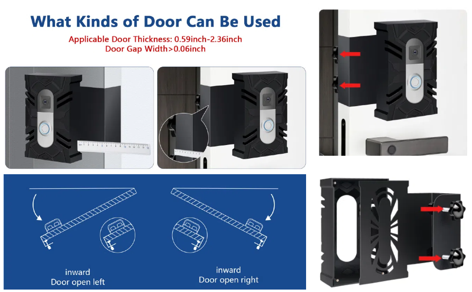 anti theft doorbell mount ring doorbell holder for apartment door ring apartment door mount ring