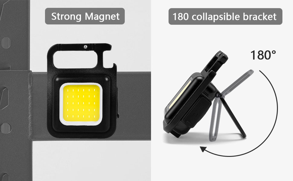 Cob Key Chain Work Light, 1000Lumens Rechargeable