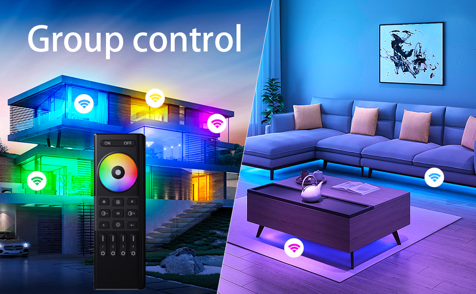 Amazon.com: GIDEALED RGBW LED Controller with 4 Zones RF 2.4GHz ...