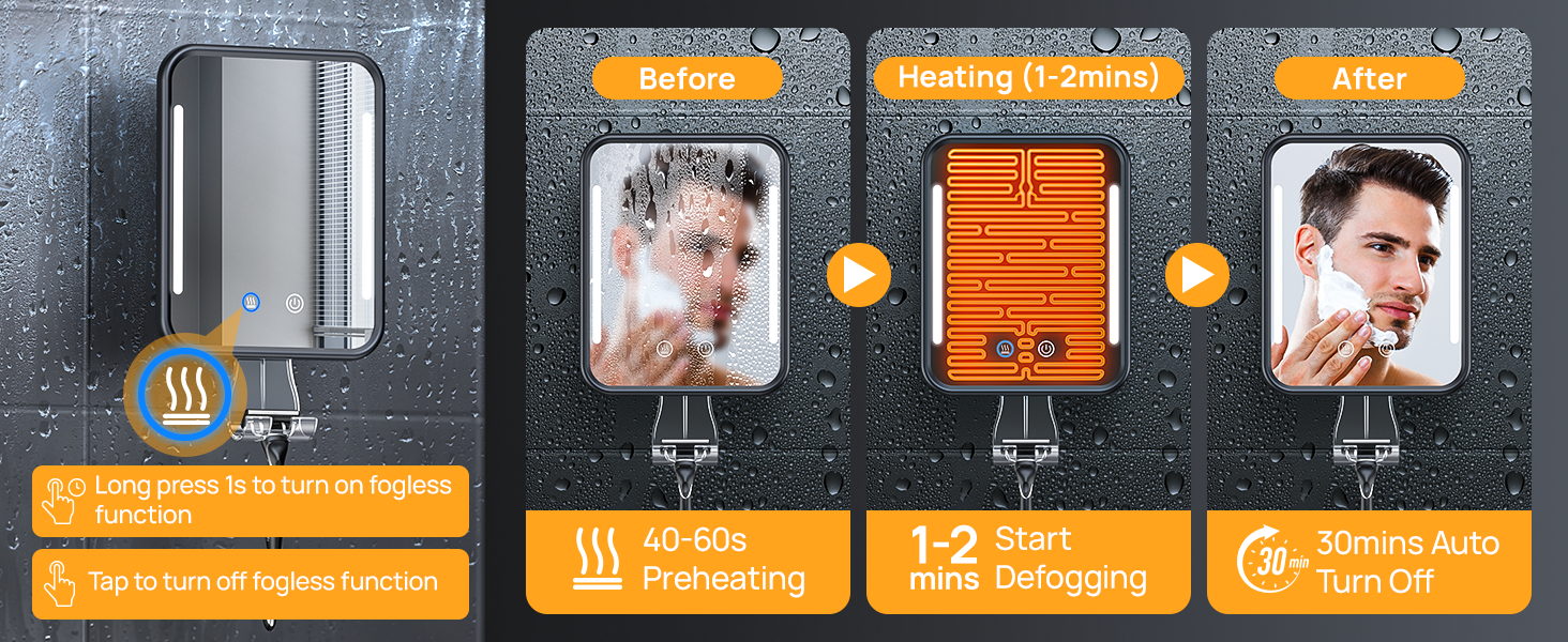 long press to turn on fogless function