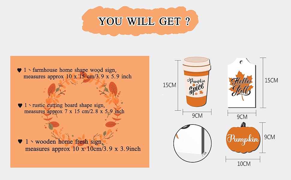 Excellence Cocomong Fall Tiered Tray Signs Rustic Serving - Farmhouse