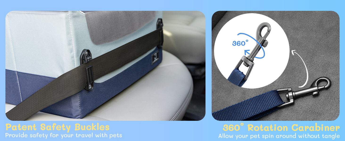 A4PET Dog Car Seat for Small Dogs, Collapsible Puppy Car