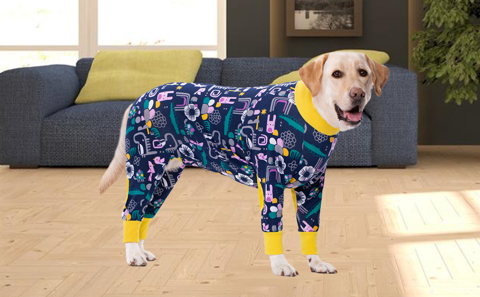 Pullover Large Dogs Pajamas, Long Sleeve Dog Neuter