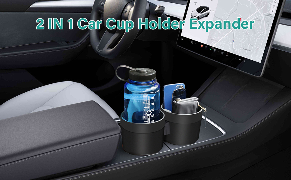 Car Cup Holder Expander Dual Adapter, Maximum Diameter is 4