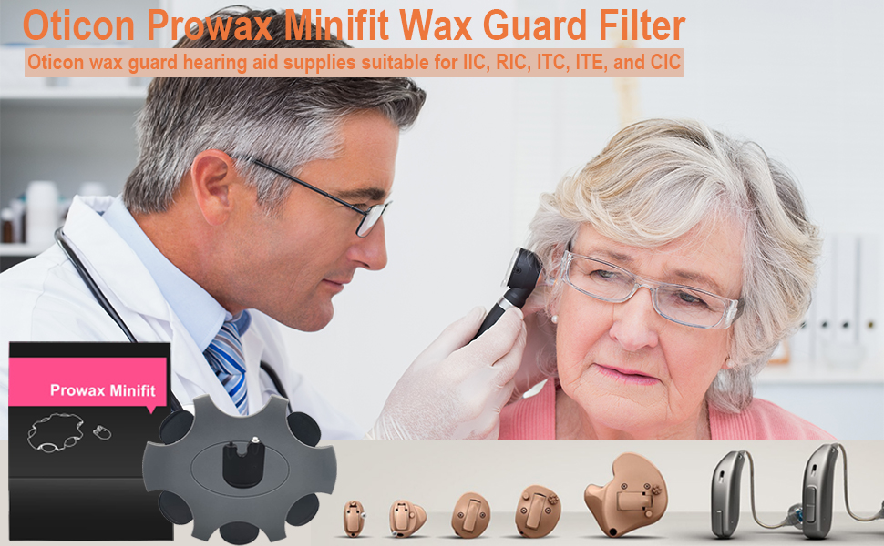 (30 Pcs) Oticon Prowax Minifit Wax Guard Filter Hearing Aid