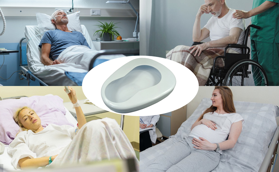 Metal Bed Pan for Women Bedpans for Elderly Men Females