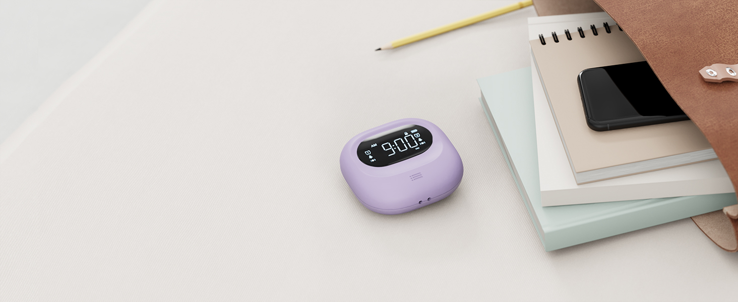travel alarm clock small portable mini compact easy to take cordless wireless without plug no plug