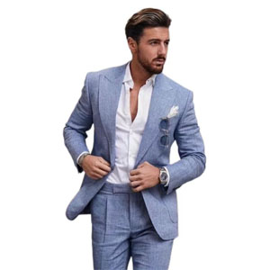 Men Suit Shorts Set 2 Piece Summer Short Pants Suit Jacket