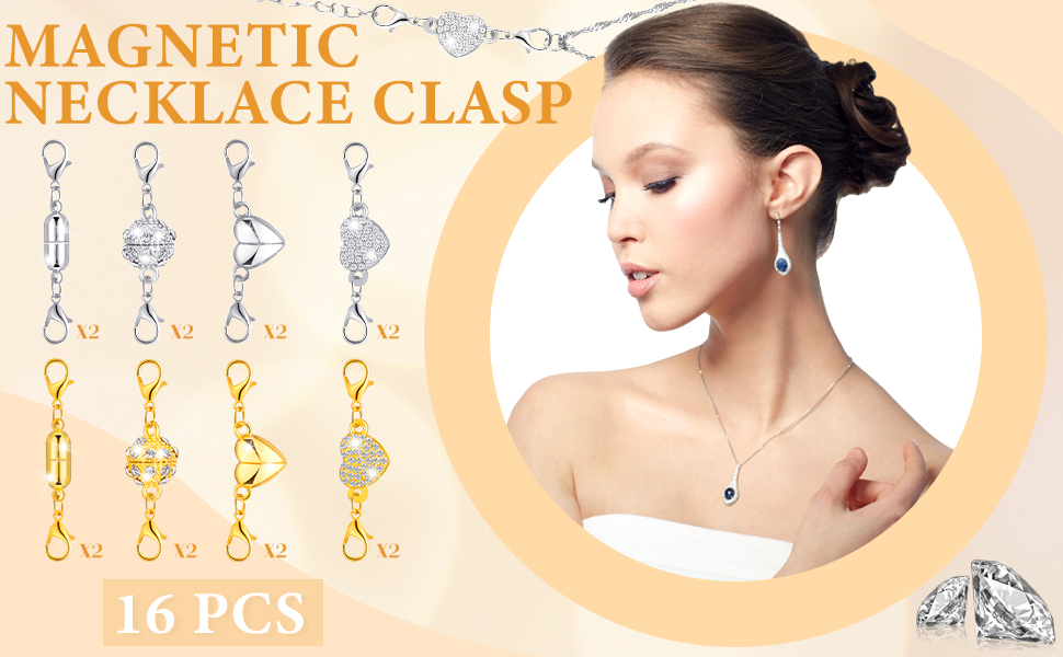 Guiqulai 16Pcs Necklace Clasps and Closures