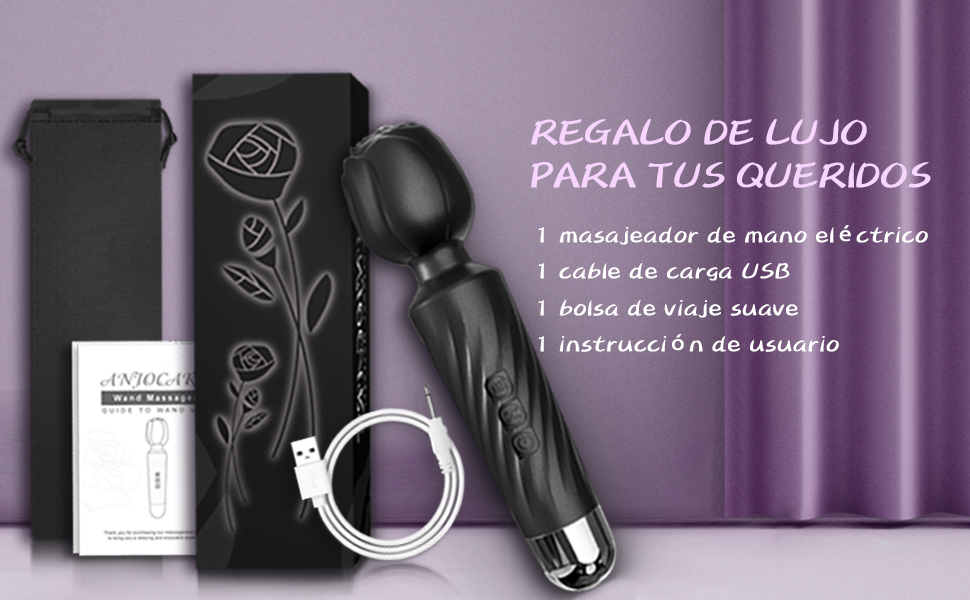 AnjoCare Masajeador Eléctrica Massager, Con 20 patrones de ...