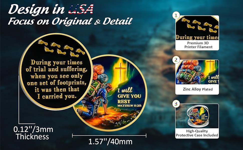 Matthew 11:28 Religious God Token