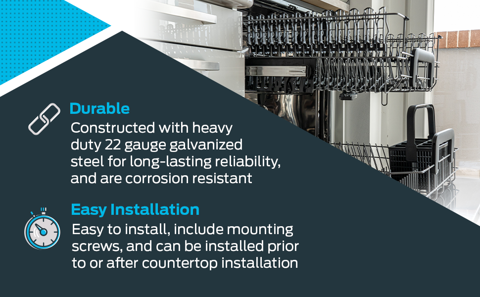 EZFLO 27 Inch Under Counter Dishwasher Mounting Bracket