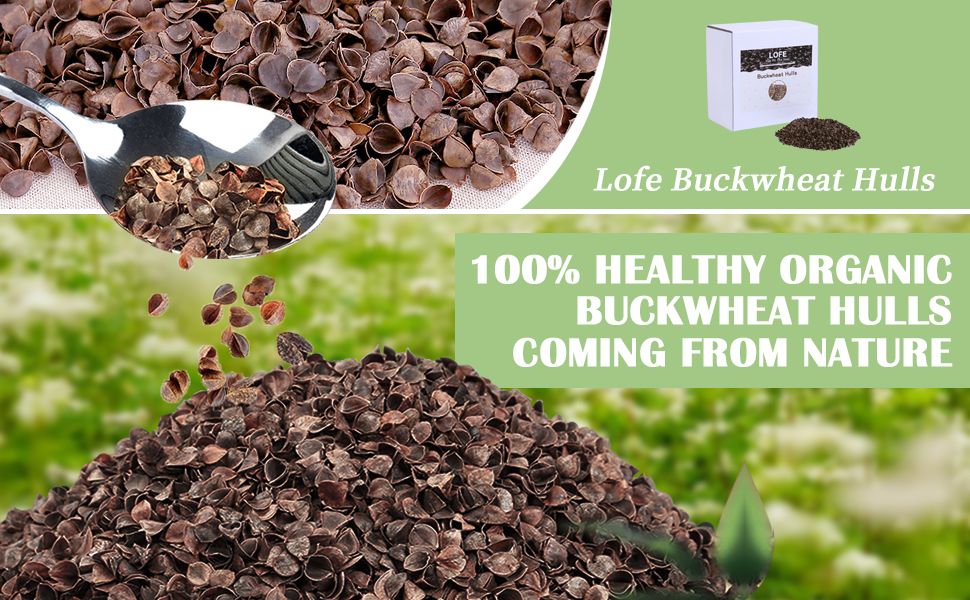 LOFE Buckwheat Hulls 6 LBS Pillow Fillings, Stuffing