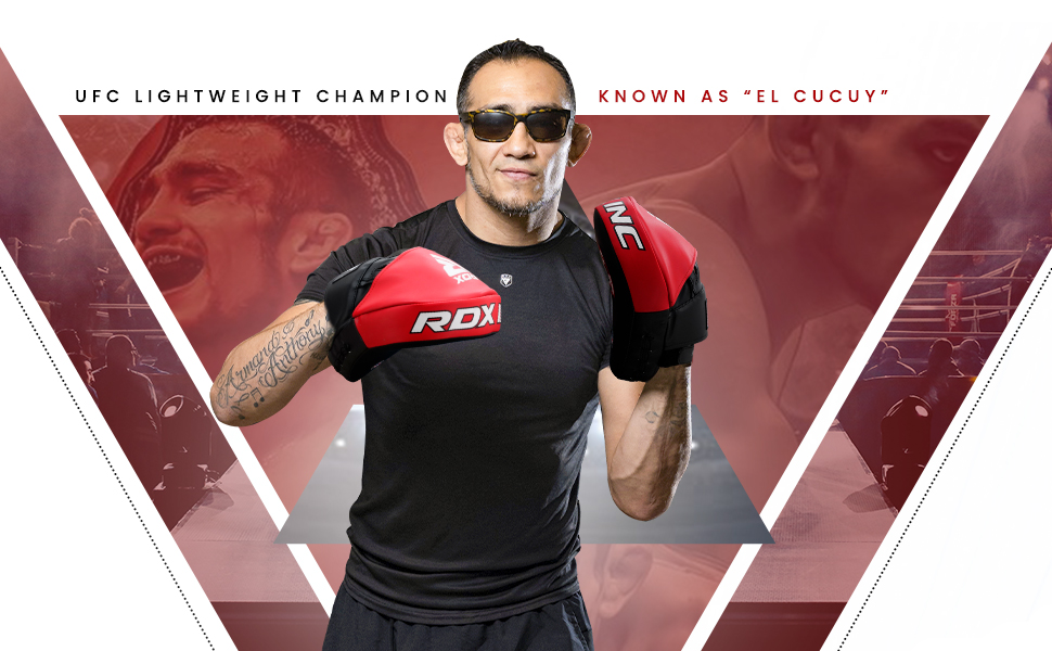 RDX Boxing Pads Focus Mitts, Maya Hide Leather Curved Hook and Jab